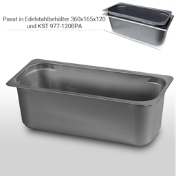 Zeige Details für 4,75 Liter Kunststoff-Eisbehälter Edelstahloptik** Bild von 4,75 Liter Kunststoff-Eisbehälter Edelstahloptik**