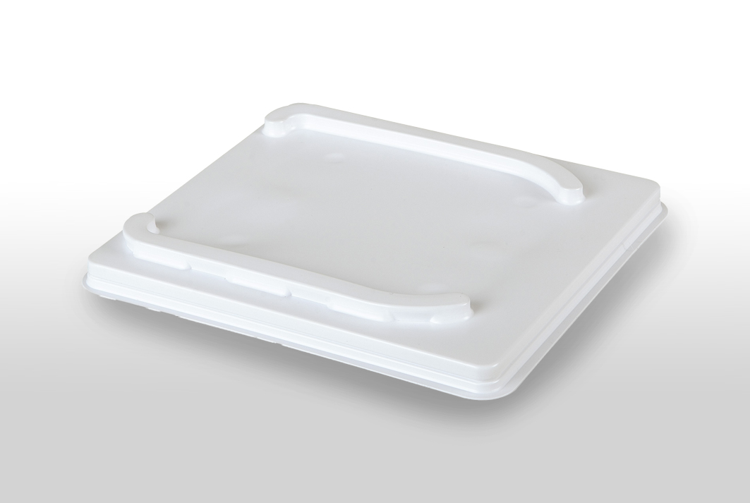 Weisse Deckel aus Kunststoff für Eisbehälter